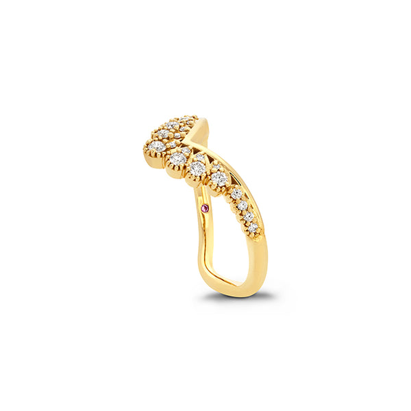 HEARTS ON FIRE 18CT YELLOW GOLD BEHATI SILHOUETTE DIAMOND POWER BAND (Image 3)