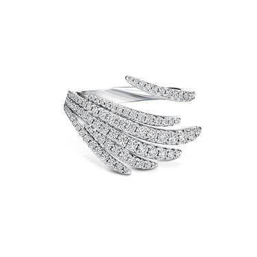HEARTS ON FIRE 'VELA' COCKTAIL PLATINUM RING