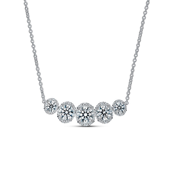 HEARTS ON FIRE 'ELLIPSE' 18CT WHITE GOLD DIAMOND NECKLACE (Image 1)