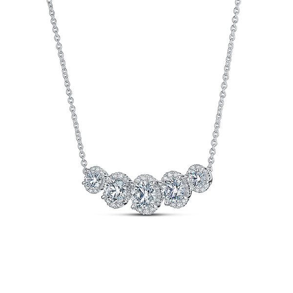 HEARTS ON FIRE 'ELLIPSE' 18CT WHITE GOLD DIAMOND NECKLACE (Image 3)