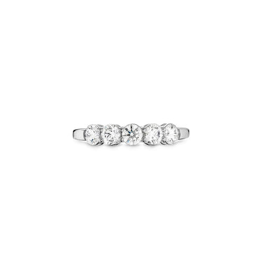 HEARTS ON FIRE MULTIPLICITY 18CT WHITE GOLD 1CT FIVE STONE DIAMOND RING