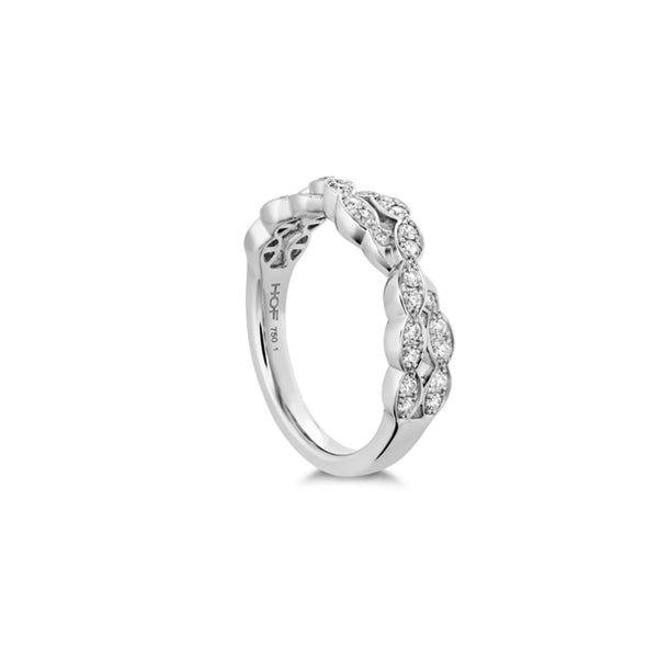 HEARTS ON FIRE LORELEI FLORAL 18CT WHITE GOLD DIAMOND DOUBLE TWIST BAND (Image 3)