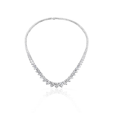 HEARTS ON FIR 'TEMPTATION' THREE PRONG 18CT WHITE GOLD 20CT DIAMOND NECKLACE