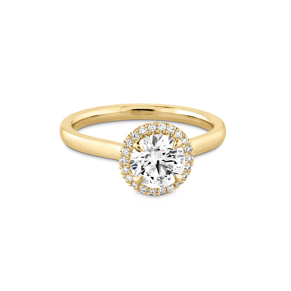 HEARTS ON FIRE JULIETTE 18CT YELLOW GOLD 1.083CT DIAMOND HALO RING (Image 3)