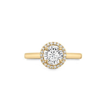 HEARTS ON FIRE JULIETTE 18CT YELLOW GOLD 1.083CT DIAMOND HALO RING