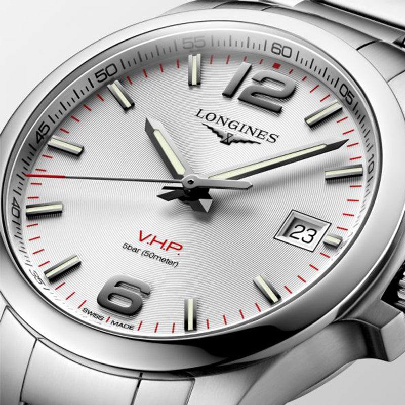 Longines conquest white dial hot sale