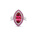 18CT WHITE AND ROSE GOLD PINK TOURMALINE, SAPPHIRE AND DIAMOND MARQUISE CUT DRESS RING (Thumbnail 1)