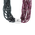 12 STRAND HAEMATITE AND GARNET NECKLET WITH 9CT WHITE GOLD DIAMOND SET CLASP (Thumbnail 2)