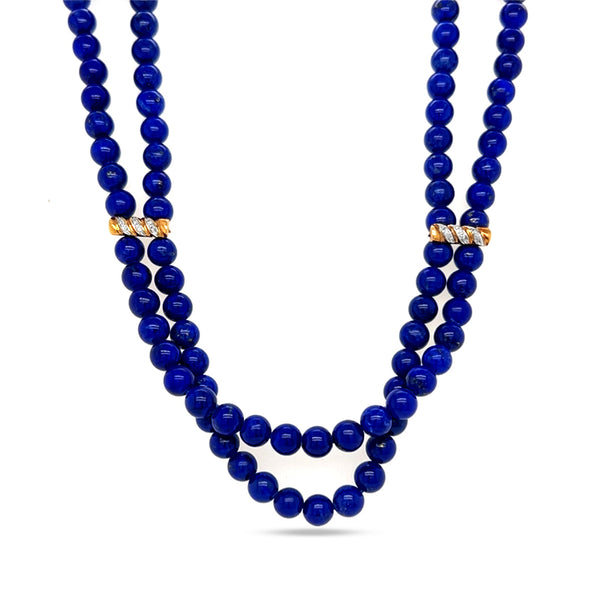 DOUBLE STRAND OF LAPIS LAZULI BEADS (Image 2)