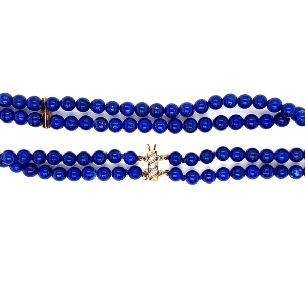 DOUBLE STRAND OF LAPIS LAZULI BEADS (Image 3)