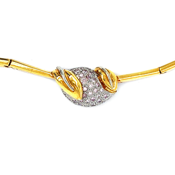 18CT YELLOW GOLD AND 18CT WHITE GOLD ARGYLE PINK DIAMOND NECKLET (Image 1)