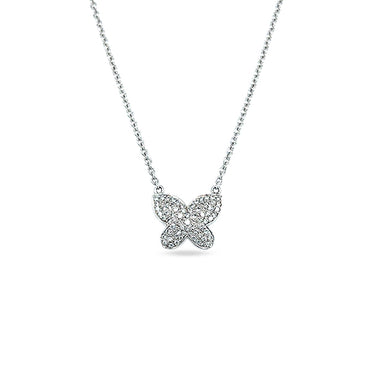 'BUTTERFLY' 18CT WHITE GOLD DIAMOND NECKLACE