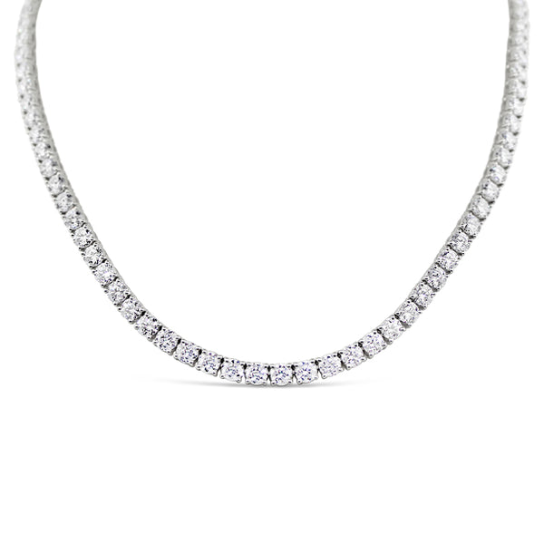 18CT WHITE GOLD 26.64CT DIAMOND LINE NECKLACE WITH 18CT ROSE GOLD AND ARGYLE PINK DIAMOND CLASP (Image 2)