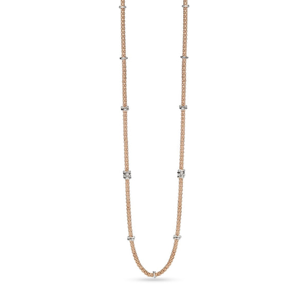 FOPE 'PRIMA' 18CT ROSE GOLD AND 18CT WHITE GOLD DIAMOND NECKLACE (Image 1)