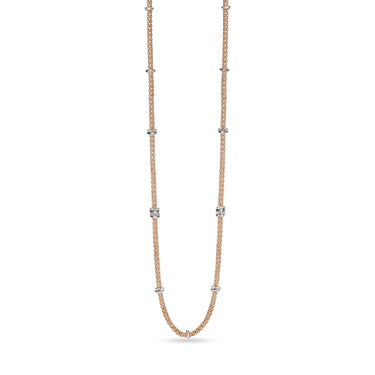FOPE 'PRIMA' 18CT ROSE GOLD AND 18CT WHITE GOLD DIAMOND NECKLACE