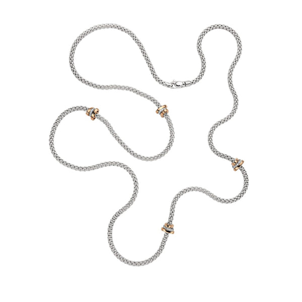 FOPE 'PRIMA' 18CT WHITE GOLD AND 18CT ROSE GOLD DIAMOND NECKLACE (Image 2)