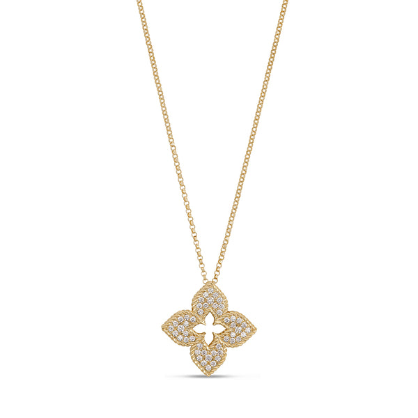 ROBERTO COIN 'VENETIAN PRINCESS' 18CT YELLOW GOLD DIAMOND NECKLACE (Image 1)