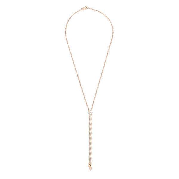 ROBERTO COIN 'LOVE IN VERONA' 18CT ROSE GOLD LARIAT STYLE DIAMOND NECKLACE (Image 3)