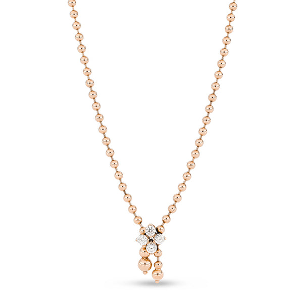 ROBERTO COIN 'LOVE IN VERONA' 18CT ROSE GOLD LARIAT STYLE DIAMOND NECKLACE (Image 2)