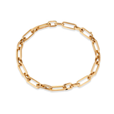 ROBERTO COIN 'ORO CLASSIC' 18CT YELLOW GOLD AND DIAMOND NECKLACE