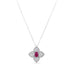 ROBERTO COIN 'PRINCESS FLOWER' 18CT WHITE GOLD RUBY AND DIAMOND NECKLACE (Thumbnail 2)