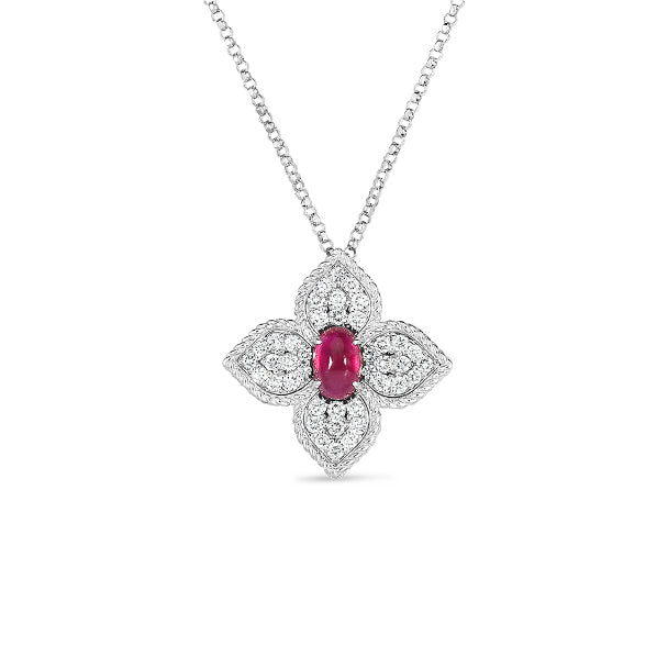 Roberto coin princess flower store diamond necklace