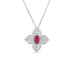 ROBERTO COIN 'PRINCESS FLOWER' 18CT WHITE GOLD RUBY AND DIAMOND NECKLACE (Thumbnail 1)