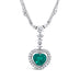 18CT WHITE GOLD COLOMBIAN EMERALD AND DIAMOND NECKLET (Thumbnail 3)