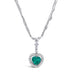 18CT WHITE GOLD COLOMBIAN EMERALD AND DIAMOND NECKLET (Thumbnail 4)