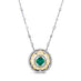 18CT WHITE GOLD AND YELLOW GOLD COLOMBIAN EMERALD AND DIAMOND NECKLACE (Thumbnail 3)