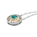 18CT WHITE GOLD AND YELLOW GOLD COLOMBIAN EMERALD AND DIAMOND NECKLACE (Thumbnail 4)