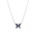 18CT WHITE GOLD BLUE SAPPHIRE AND DIAMOND 'BUTTERFLY' NECKLACE (Thumbnail 1)