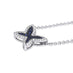 18CT WHITE GOLD BLUE SAPPHIRE AND DIAMOND 'BUTTERFLY' NECKLACE (Thumbnail 2)