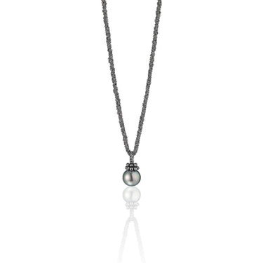 RENDEZVOUS WHITE GOLD, TAHITIAN PEARL & BLACK DIAMOND PENDANT