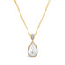 18CT YELLOW GOLD AND WHITE GOLD MABE PEARL AND DIAMOND PENDANT (Thumbnail 1)
