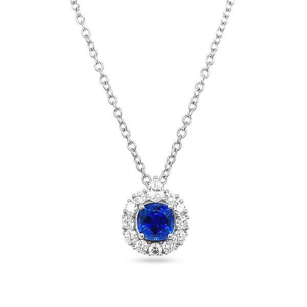 PICCHIOTTI 18CT WHITE GOLD 2.07CT SAPPHIRE AND DIAMOND NECKLACE (Image 2)