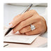 PLATINUM 9.75CT CUSHION CUT DIAMOND WITH ARGYLE PINK DIAMOND PAVE SET RING (Thumbnail 5)