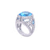 BLUE TOPAZ AND DIAMOND COCKTAIL RING SET IN 18CT WHITE GOLD (Thumbnail 3)