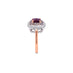 1.93CT RHODOLITE GARNET AND DIAMOND CUSHION CUT RING (Thumbnail 3)