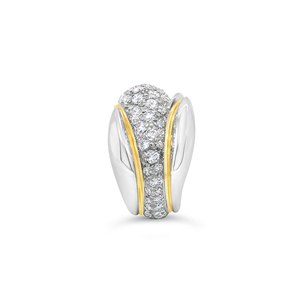 18CT YELLOW & WHITE GOLD DIAMOND SET RING (Image 4)