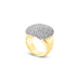 18CT YELLOW GOLD AND WHITE GOLD PAVE DIAMOND RING (Thumbnail 2)