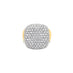 18CT YELLOW GOLD AND WHITE GOLD PAVE DIAMOND RING (Thumbnail 3)