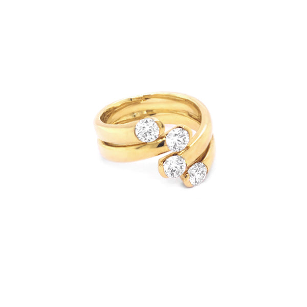 STOCKERT 18CT YELLOW GOLD AND DIAMOND RING (Image 2)