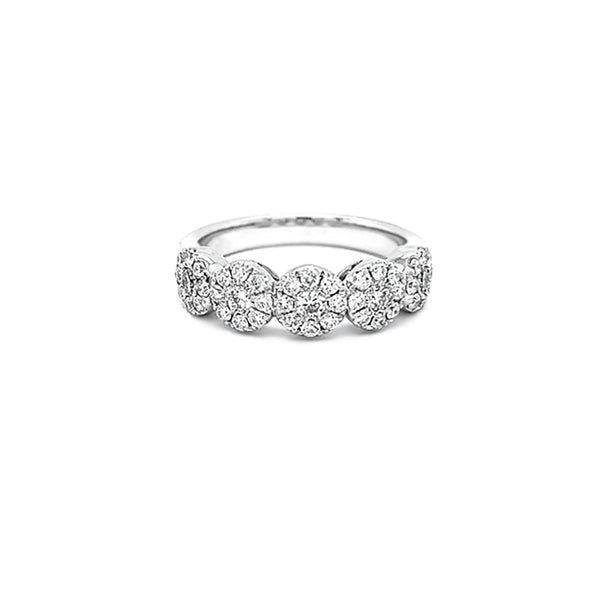 ROBERTO COIN 'CLASSIC' 18CT WHITE GOLD DIAMOND CLUSTER RING (Image 2)