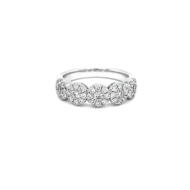 ROBERTO COIN 'CLASSIC' 18CT WHITE GOLD DIAMOND CLUSTER RING
