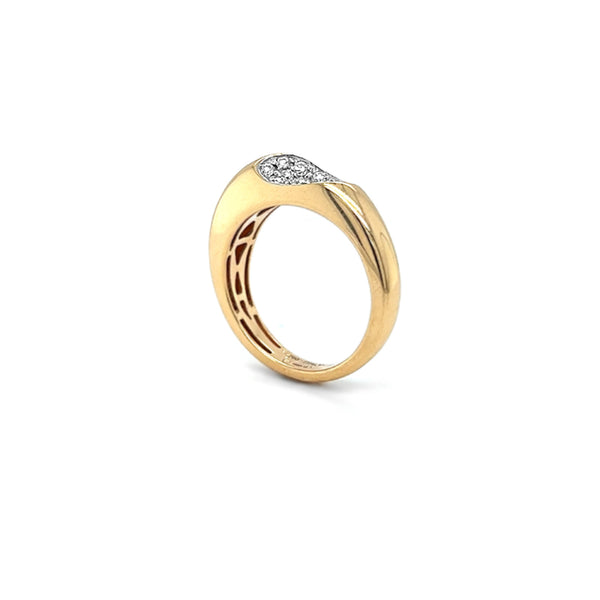 ROBERTO COIN 18CT ROSE GOLD AND 18CT WHITE GOLD DIAMOND SET RING (Image 4)