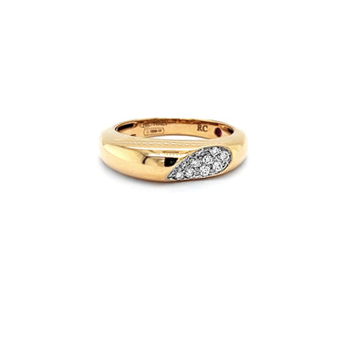 ROBERTO COIN 18CT ROSE GOLD AND 18CT WHITE GOLD DIAMOND SET RING