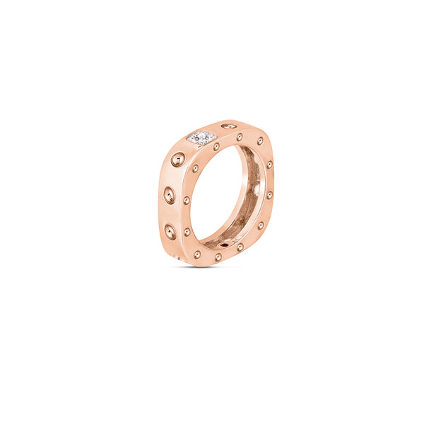 ROBERTO COIN 'POIS MOI' 18CT ROSE GOLD DIAMOND SET RING (Image 1)