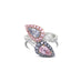 18CT WHITE GOLD AND ROSE GOLD FANCY PINK AND FANCY BLUE PEAR SHAPED DIAMOND RING (Thumbnail 2)