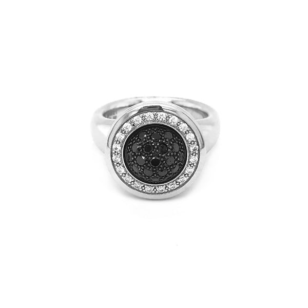 JORG HEINZ 'MAGIC' 18CT WHITE GOLD AND 18CT ROSE GOLD BLACK, WHITE AND BROWN DIAMOND RING (Image 2)